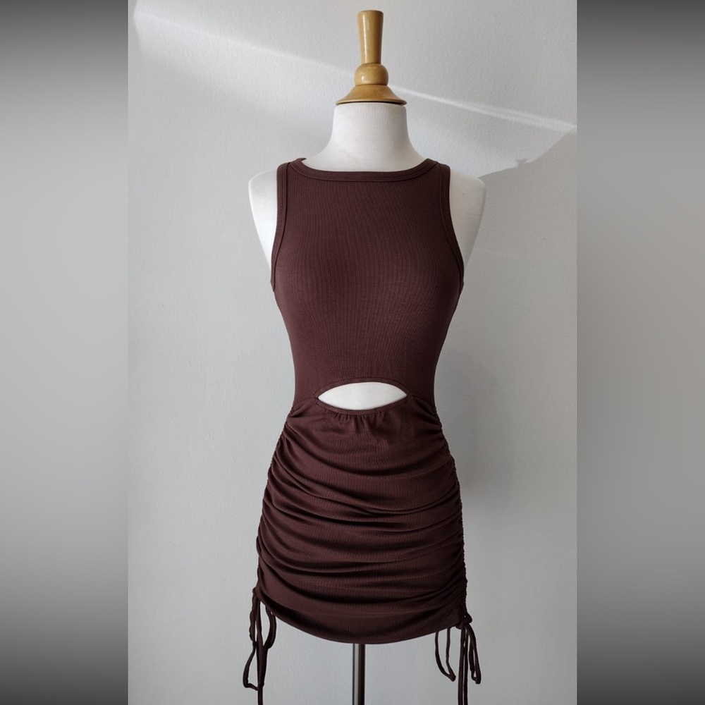 ACOA Cut Out Ruched Dress